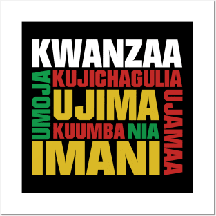 Kwanzaa 7 Principles Posters and Art